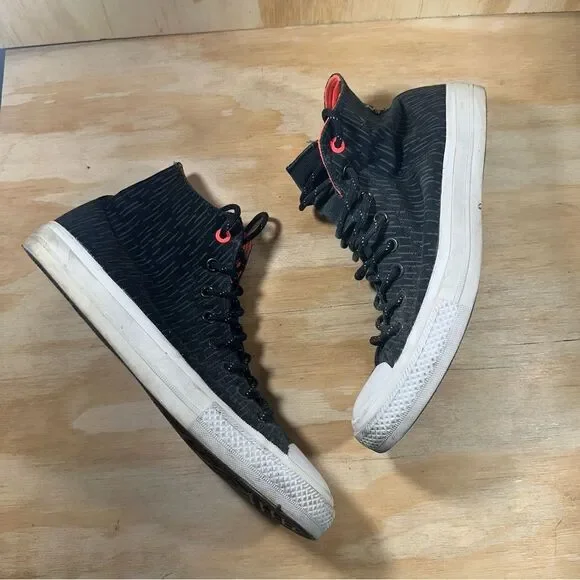 Converse Black and Red High-Top Sneakers Men’s Size 11 - Picture 3 of 8